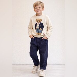 Vintage Eagle’s Eye Navy Elastic Waist Pants | Toddler 4T
